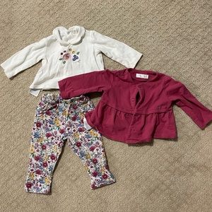 Mayoral 6-9 Month Floral Outfit